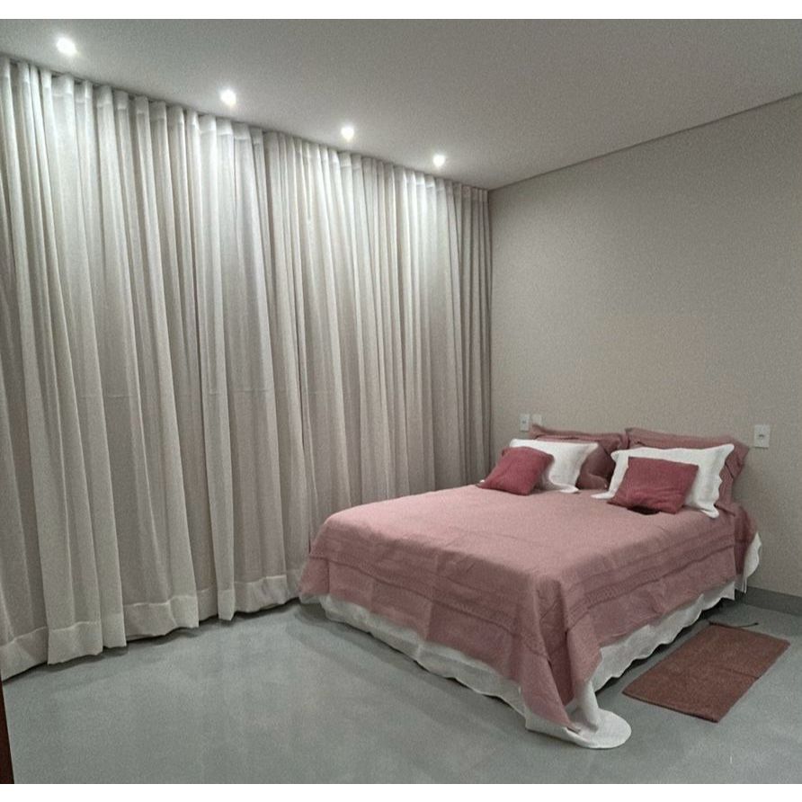 Cortina Trilho Suíço Duplo Com Sistema Wave (Ondinhas Perfeitas) Blackout 80% ou  100%  Gaze Flame Linho Sob Med
