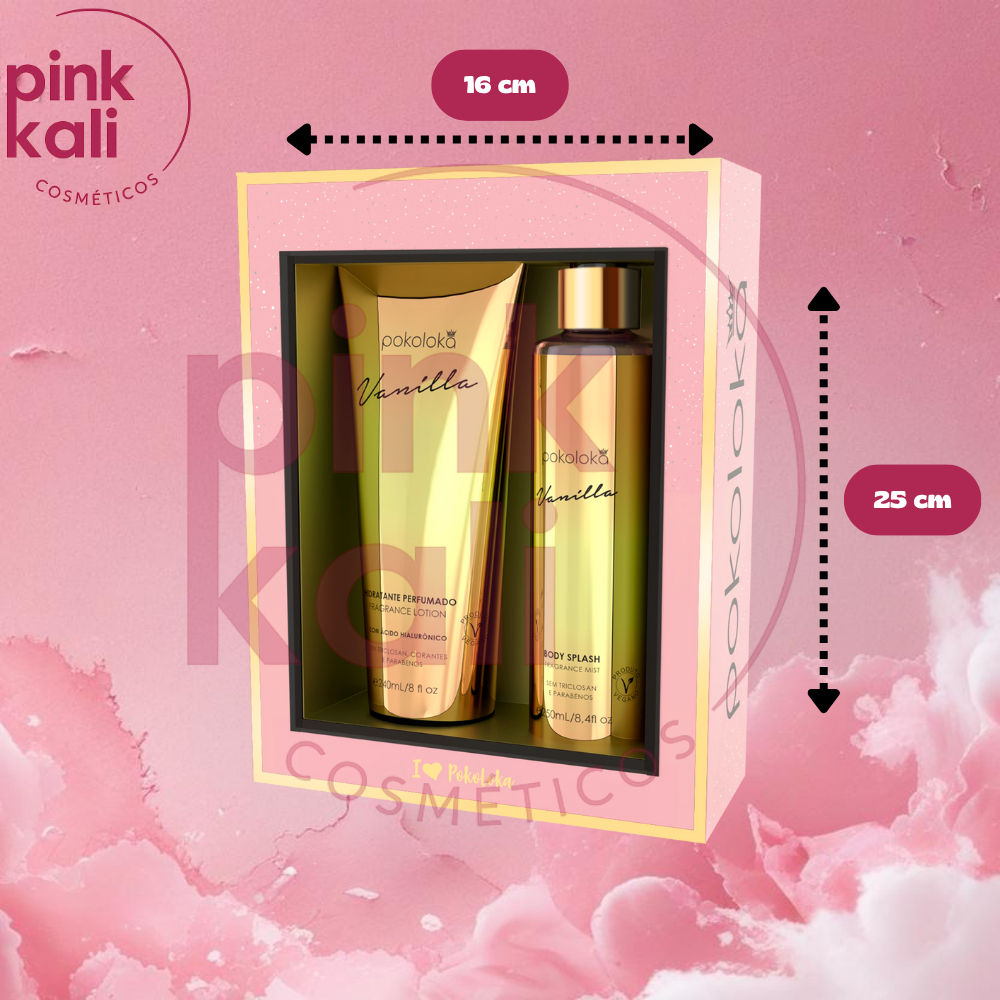 Kit Pokoloka "VANILLA" Creme Hidratante 240ml + Desodorante Corporal Body Splash 250ml CREME