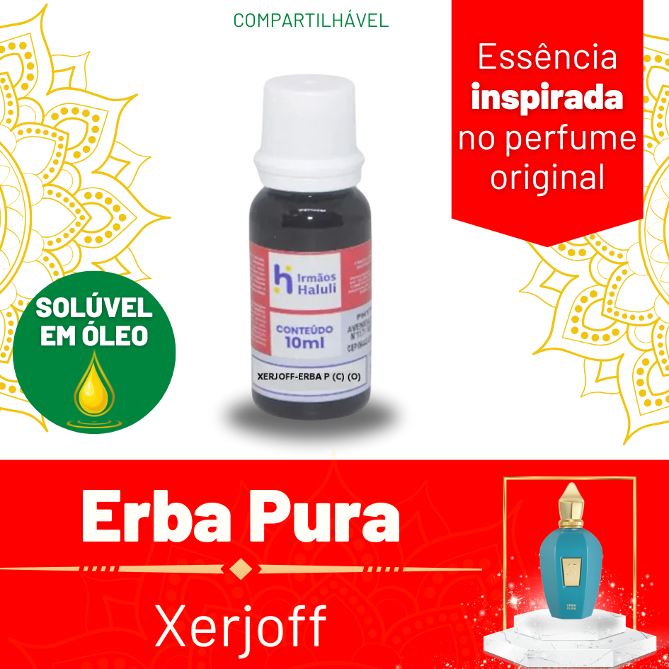 Essência Xerjoff-Erba P Compartilhado Solúvel em Óleo P/ Perfumes Linha Árabe Irmãos Haluli (10ml) em Oferta na Shopee