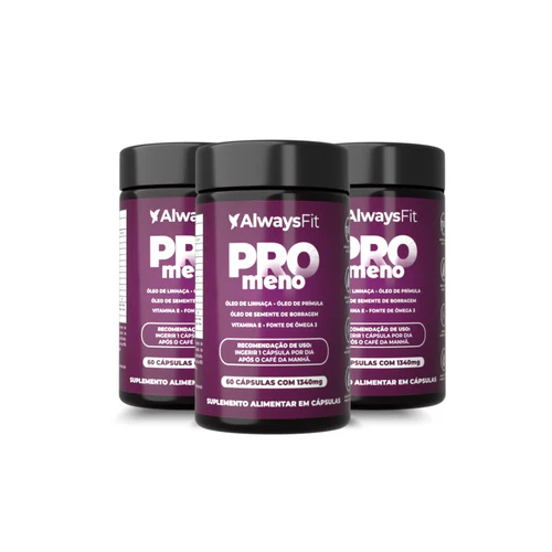 ProMeno – Óleo de Borragem, Prímula, Linhaça e Vitamina E 60 Cápsulas - 3 Unidades