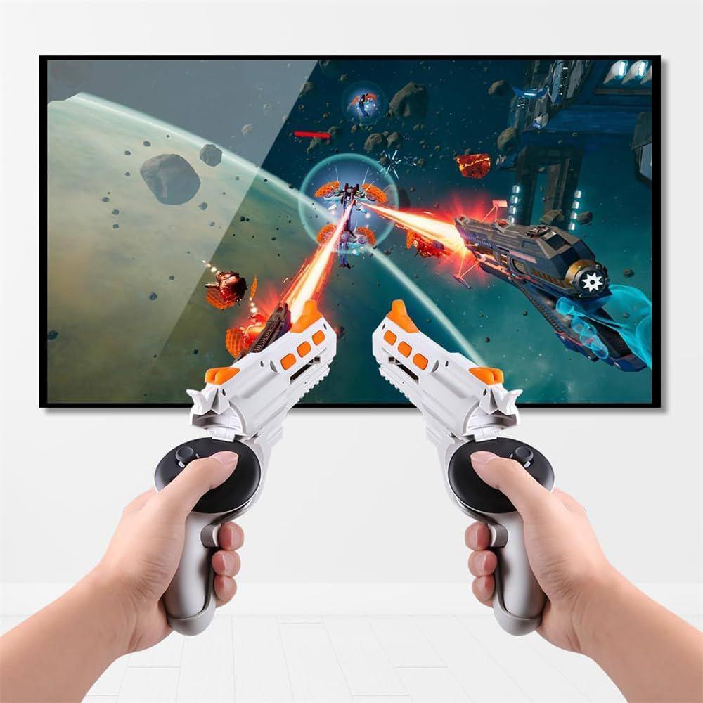 Acessório Pistola VR para Meta Quest 2/3 – Kit com 2 Peças