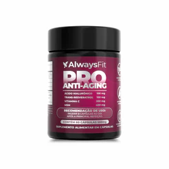 Pro Anti-Aging - Ácido Hialurônico, Trans-Resveratrol, Vitamina C e MSM - 60 Cápsulas - 1 Unidade