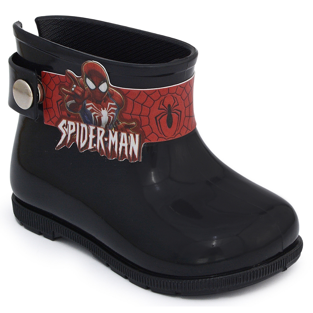 Bota Galocha Infantil Menino Homem Aranha Impermeável Para Chuva