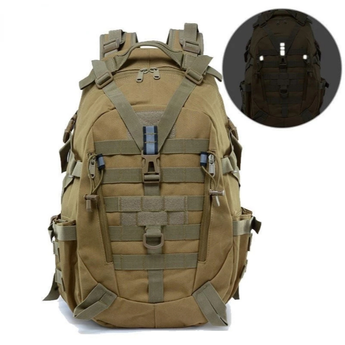 Mochila Tática Assalt Militar 40 litros Estilo Cargo Unisex Reforçada Resist. a Agua Divis. Notebook