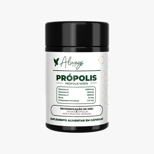 Própolis Verde com Vitaminas A, D3, C e Zinco - 60 Cápsulas - 1 Unidade