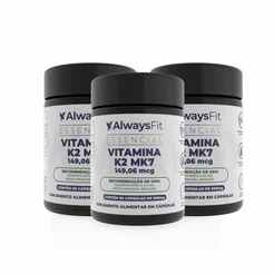 Vitamina K2 MK-7 - 149mcg - 60 Cápsulas - 3 Unidades