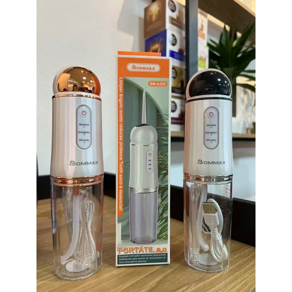 Irrigador Dental Oral Portátil Recarregável USB 220ml Promoção Limpeza Bocal Jato Forte - BM-A300