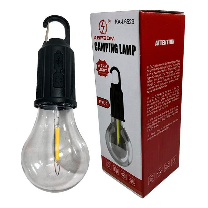 Lâmpada Barraca Camping KA-L6529 3 Modos De Luz Recarregável