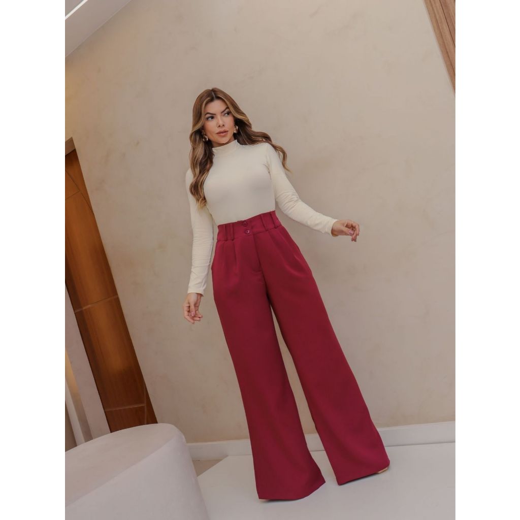 SM  Calça Pantalona Alfaiataria Social Stone Mode - Y-037 em Oferta na Shopee