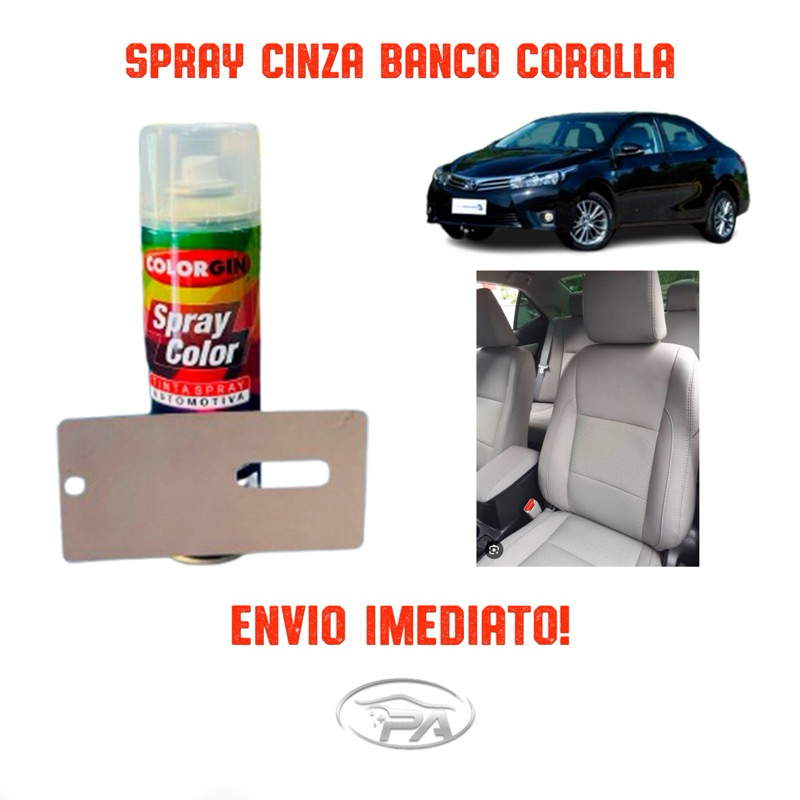 Tinta Spray Cinza Banco Corolla Couro 2009 a 2019 300ml em Oferta na Shopee