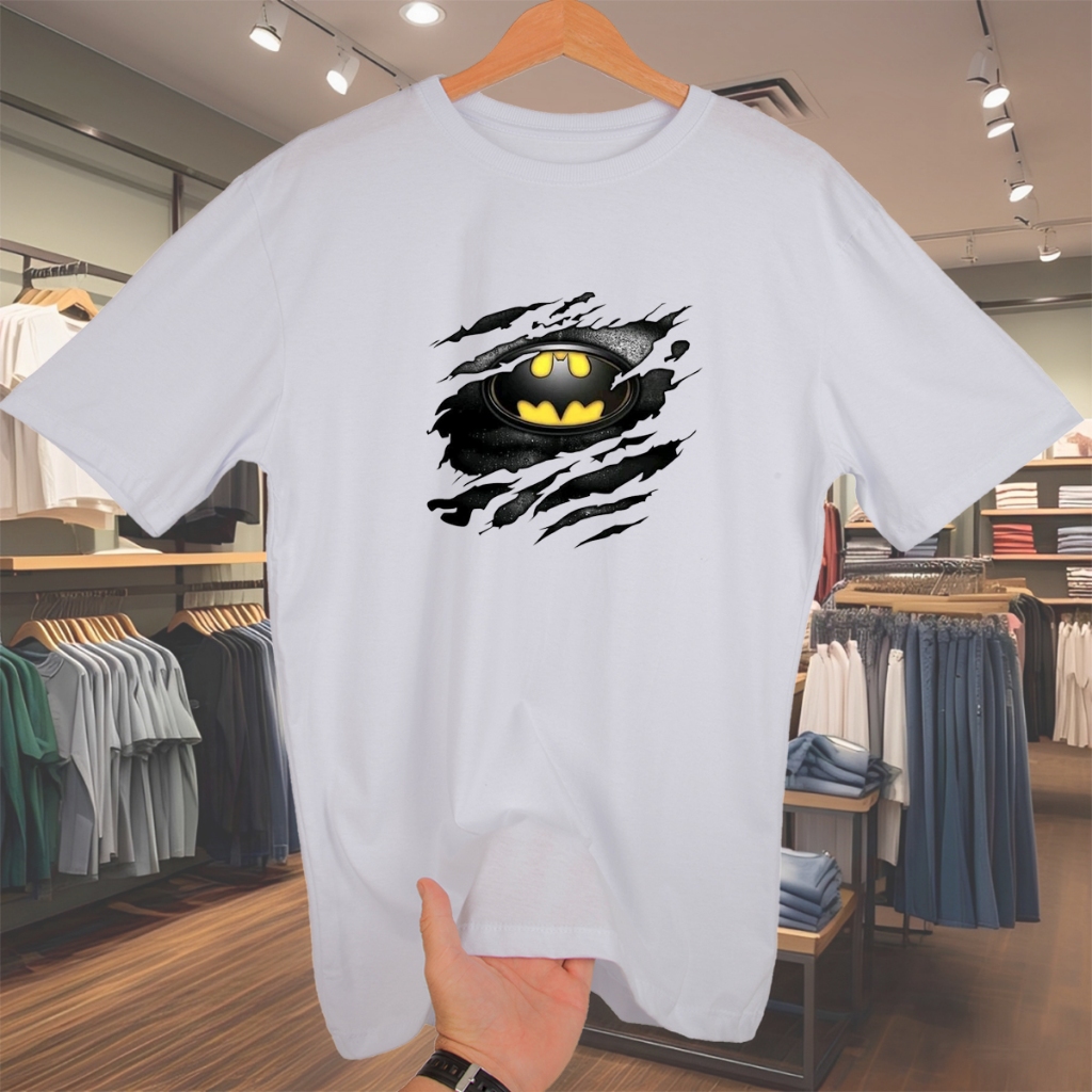Camisa basica Batman camisa oversized camiseta masculina streetwear algodão Blusa de algodao unissex