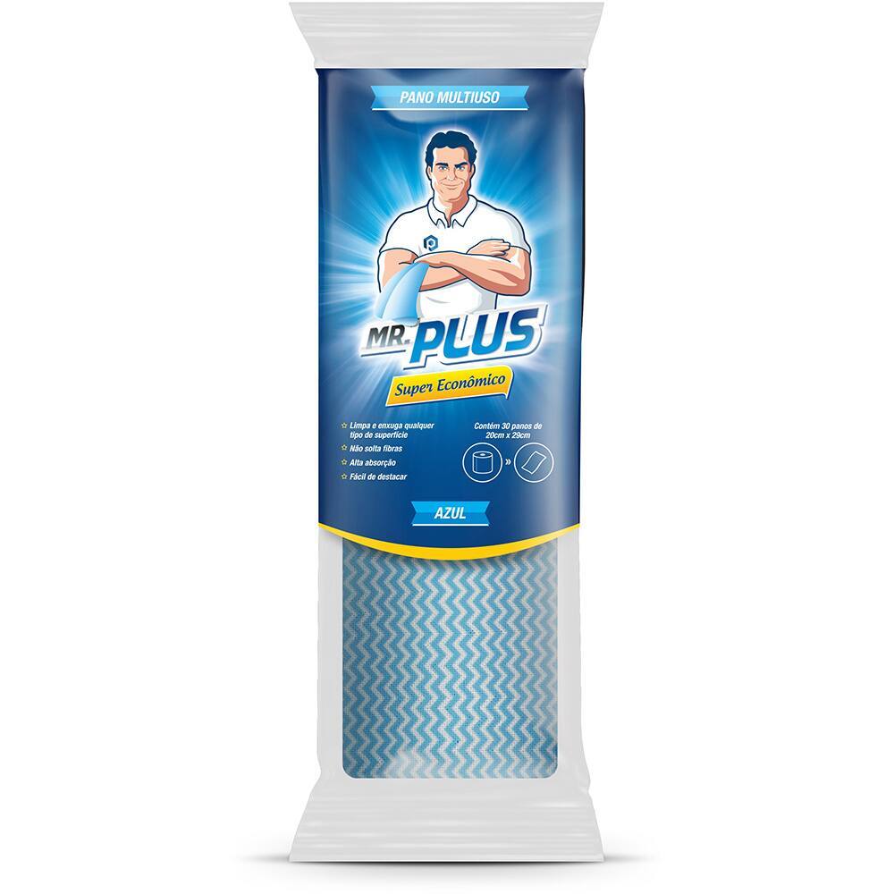 Pano Tipo Perfex Multiuso Rolo 30CMx25M - Rolo de Pano Picotados Reutilizado MR.PLUS Original