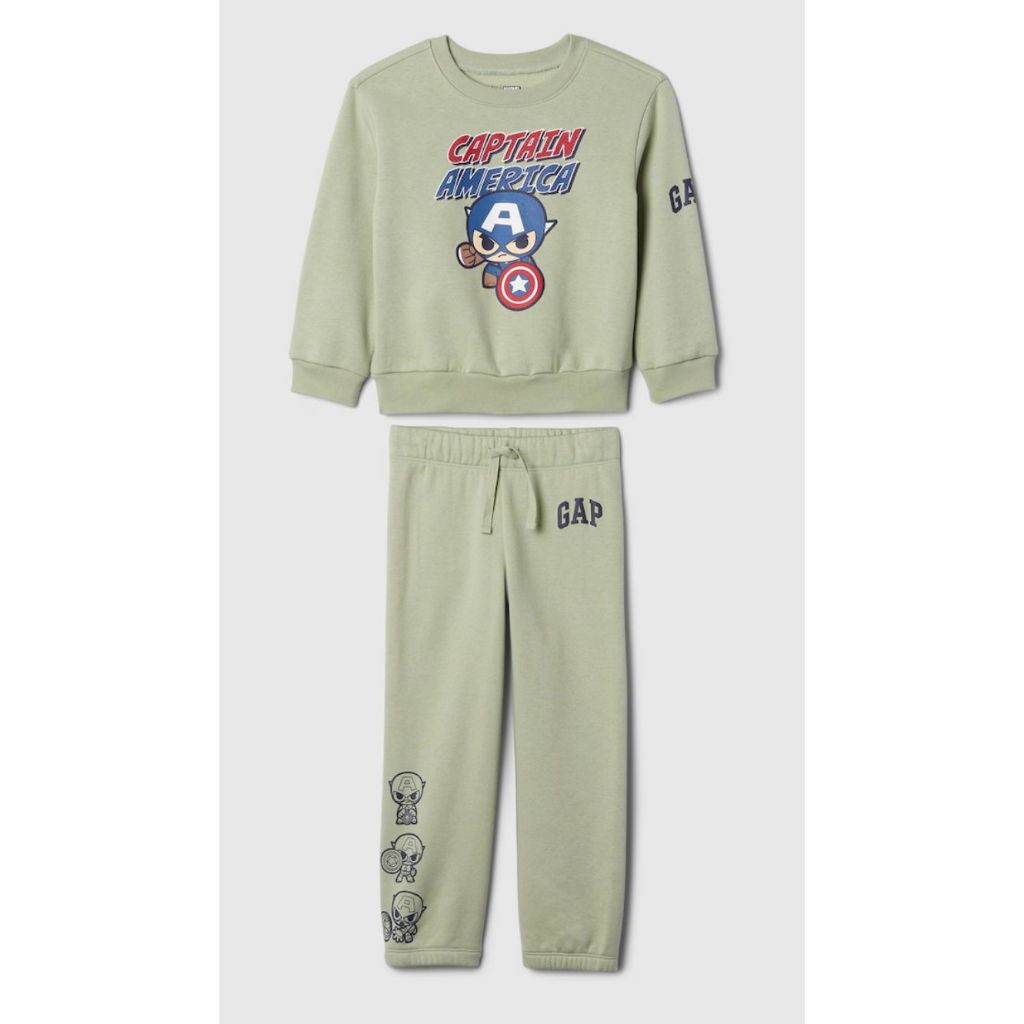 MOLETOM GAP MARVEL CAPITAO AMERICA VERDE - 18/24M, 2T, 3T, 4T, 5T