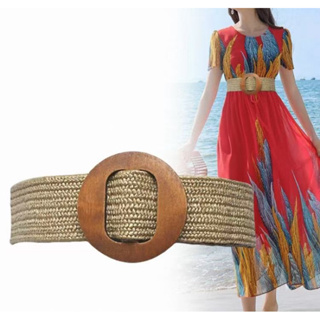 Cinto Feminino De Palha Cintura Elástica Moda Lançamento cinto Redondo Balada Festa  Festas  quadrado cinto Praia em Oferta na Shopee