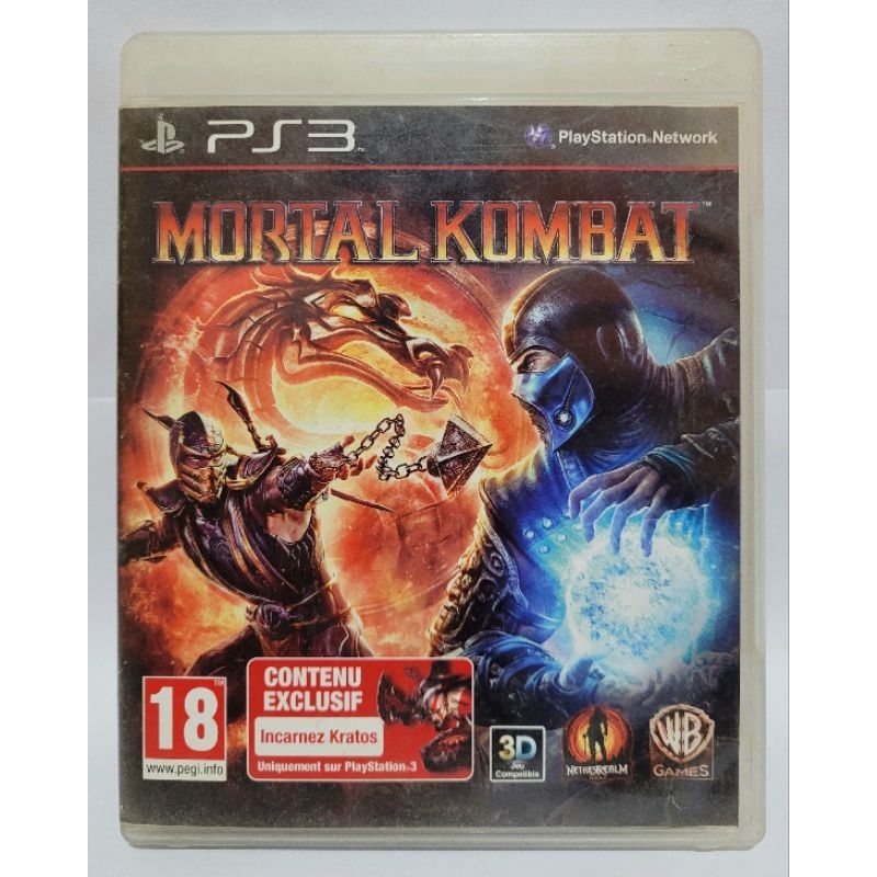 Mortal kombat edição com Kratos, jogo para ps3 mídia física.