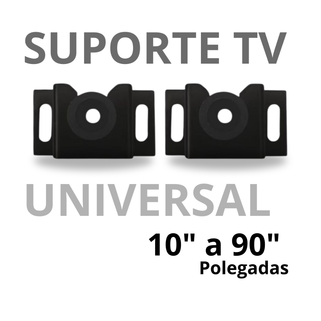 Kit com ate 3 Suporte Universal Fixo Para Smart TV LED LCD 4K Parede Painel 10 24 32 43 50 55 60 75 90 Polegadas
