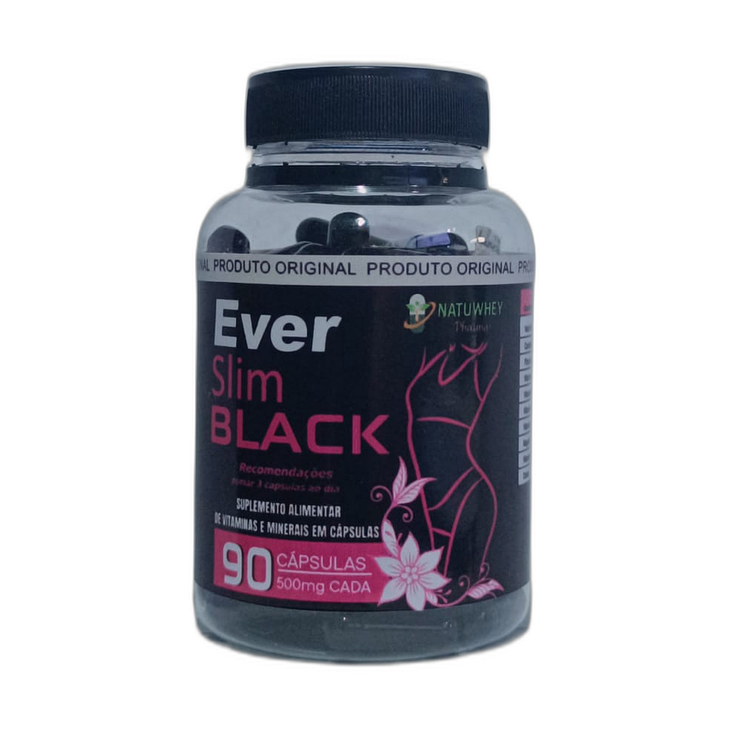 Ever Slim Black Suplemento Alimentar 180 Capsulas 2 Potes