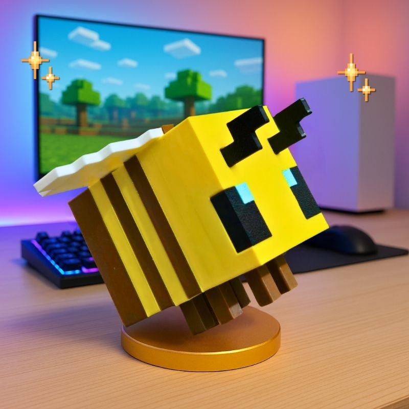 Abelha Grande Minecraft Enfeite Decoração Festa de Aniversário Gamer