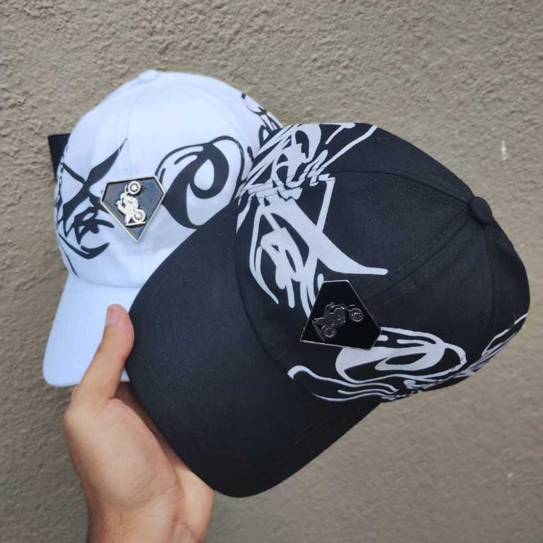 KIT 2 Bonés Osascorte Preto E Branco Aba Curva Fitão Premium Grau e Corte 244