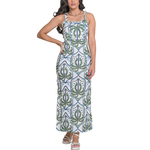 Vestido Feminino Midi Alto Padrão Estilo Farm Canelado Justo de Amarração Colado Tubinho