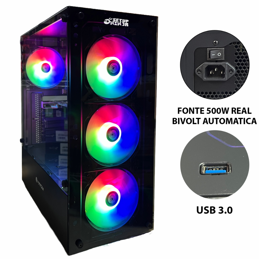 PC Gamer COMPLETO GT 730 4GB, Intel I5, 16GB RAM, SSD 240GB + WiFi + Monitor 19" + Kit Periféricos · foto 2