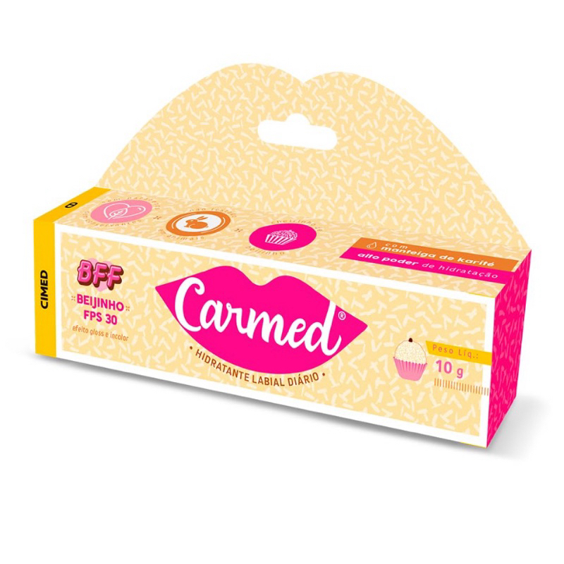 Carmed Hidratante Labial Beijinho 10g – Carmed Oficial | Boca Macia, Hidratada e com Cheirinho Doce