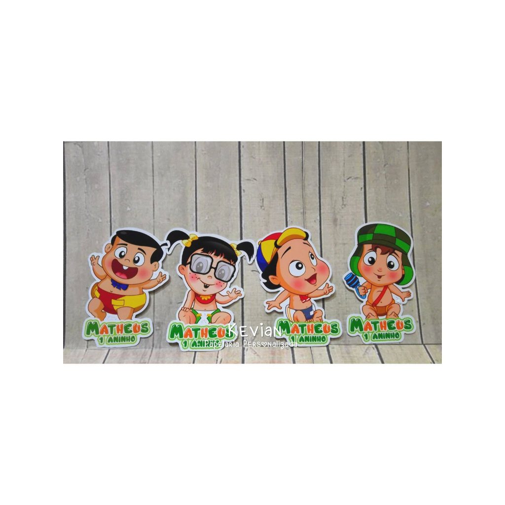 Tag Aplique Tubete Chaves Baby Personalizado | Aplique Aniversário Decoração Chaves Baby| Festa Chaves Baby | Kiko