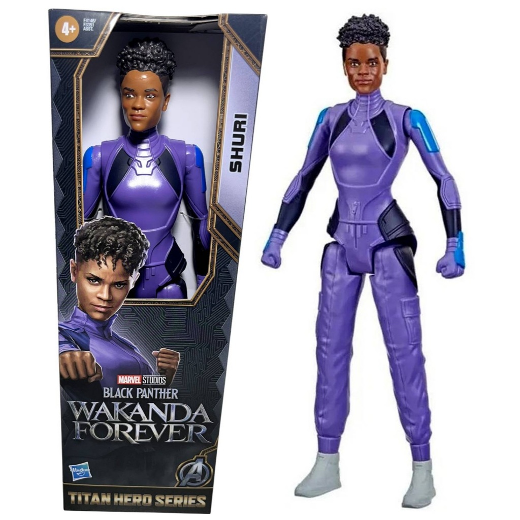 Boneca Colecionável Articulada Morena Negra Shuri Princesa De Wakanda Pantera Negra Marvel - Hasbro