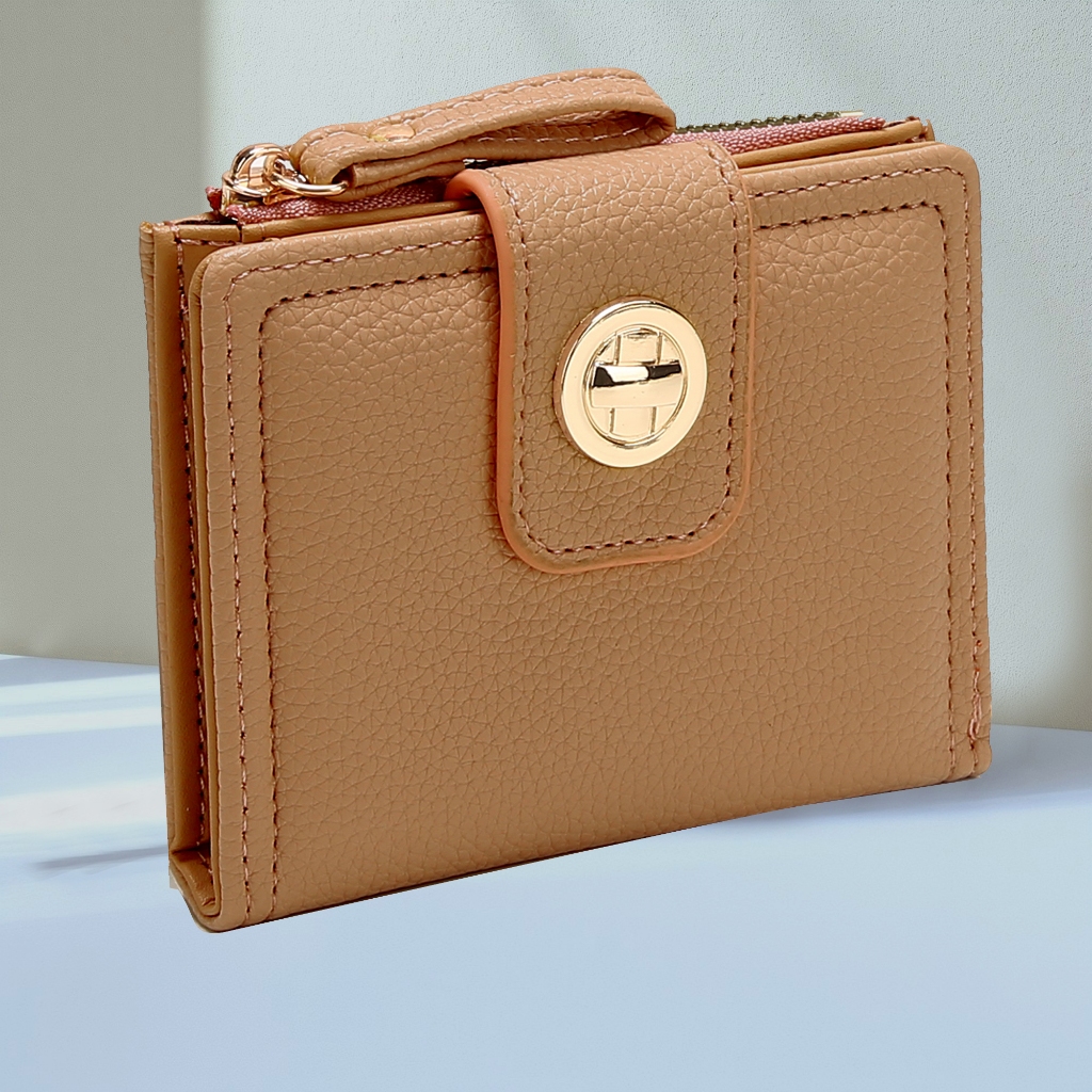 Carteira Feminina Pequena Porta-Cartões De Visita Com Clipe Curto Bolsa LR006