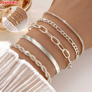 5pcs pulseiras em aço inoxidável hipoalergênico não escurece a prova d’água