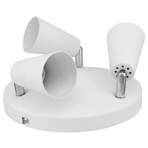 Luminária Spot Calix 3XGU10 Branco Fosco Canopla Redonda 205x25mm G-light