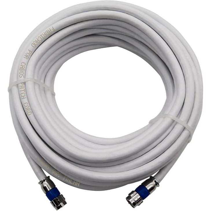Cabo para Antenas, Cabo Coaxial RG6 , Tv UHF VHF Digital Parabólica, cabo Montado Pronto