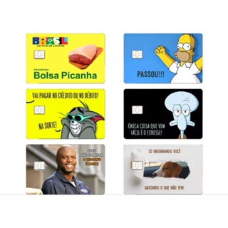 kit 6 adesivos para Cartão vários modelos em Oferta na Shopee