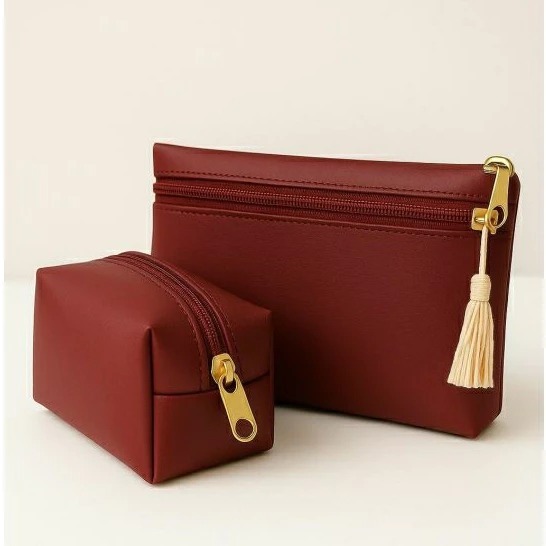 Kit  necessair em couro sintetico,kit festa,brinde,maquiagem kit necessaire personalizado