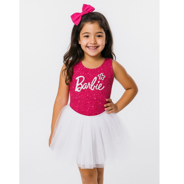 Body Collant Infantil Estampa Barbie
