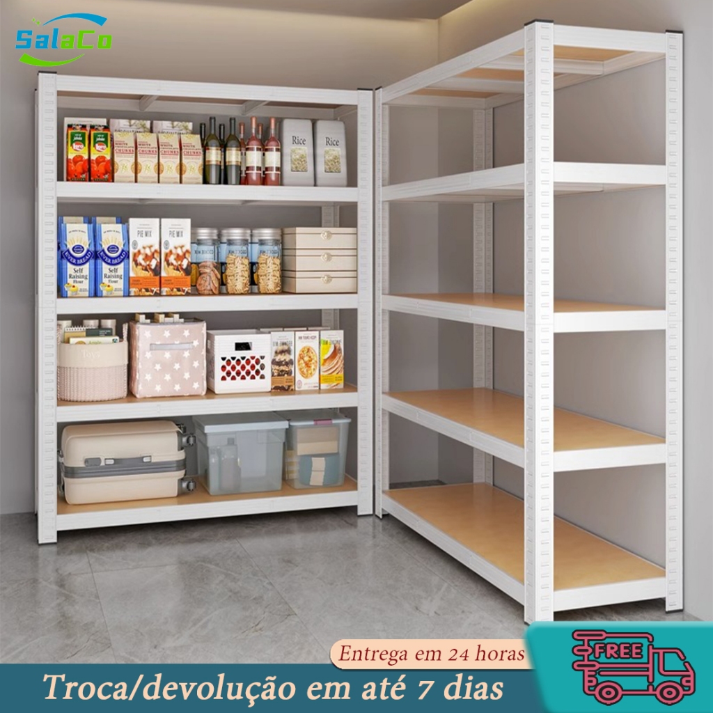 Estrutura de aço sem parafusos prateleira de metal ajustável para serviços pesados prateleira de armazenamento para casa