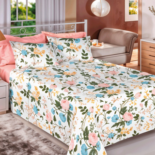 Lençol De Cama Casal Com Elástico Em Toda Volta Estampado Com Duas Fronhas Várias Estampas em Oferta na Shopee