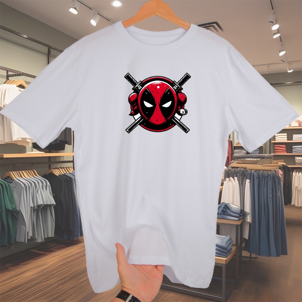 Camisa basica Dead Pool camisa oversized camiseta masculina streetwear algodão Blusa de algodao unissex