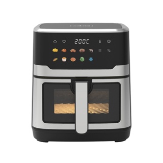 COIBEU Fritadeira Elétrica Air Fryer 6,5L Inox Tela Inteligente Touchscreen Visor Transparente 127V Cozinha Saudável em Oferta na Shopee