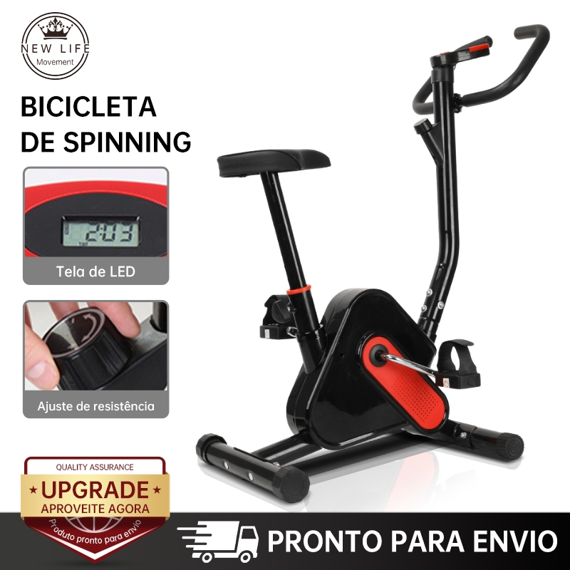 Bicicleta Ergométrica 2025 – Modelo Novo para Casa, Spinning com Correia