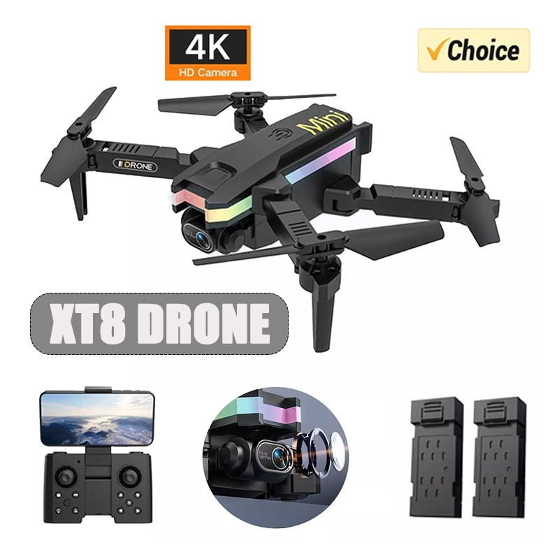 Drone XT8 Profissional Dobrável Com Câmera Dupla 4k Fullhd em Oferta na Shopee
