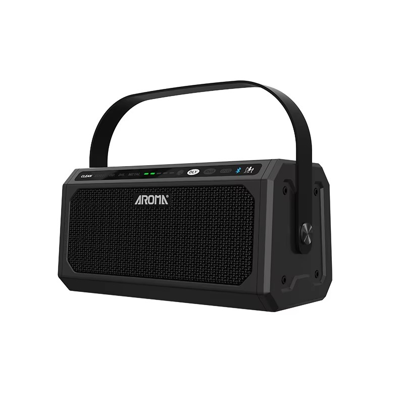 Amplificador portátil para guitarra elétrica AROMA TG-08 10W com Clean, Delay, Overdrive, Distorção, Metal
