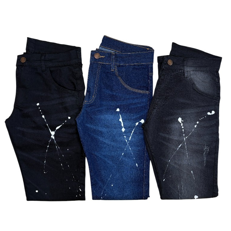 Kit 3 Calça Jeans Masculina Skinny Elastano Lycra Super Premium em Oferta na Shopee
