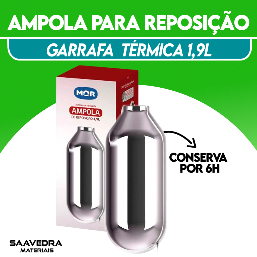 Ampola De 1,9 Litro Reposição Para Garrafa Térmica Mor em Oferta na Shopee