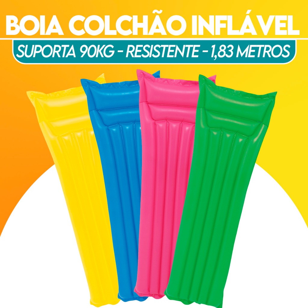 Boia Colchão Bronzeador Inflável 1,83m Piscina Praia MOR em Oferta na Shopee
