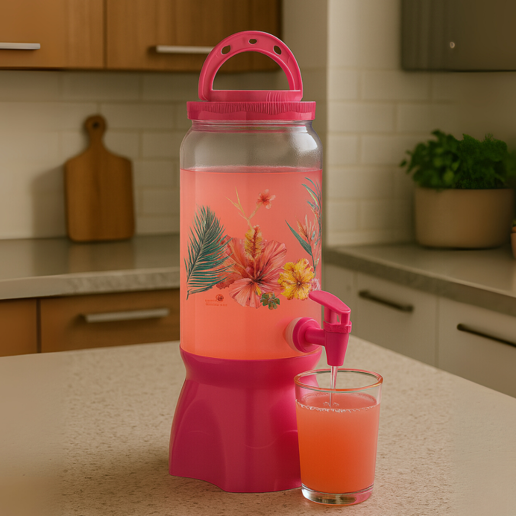 Suqueira De Plastico 2.7Lts Botanika flores decoração festa rosa