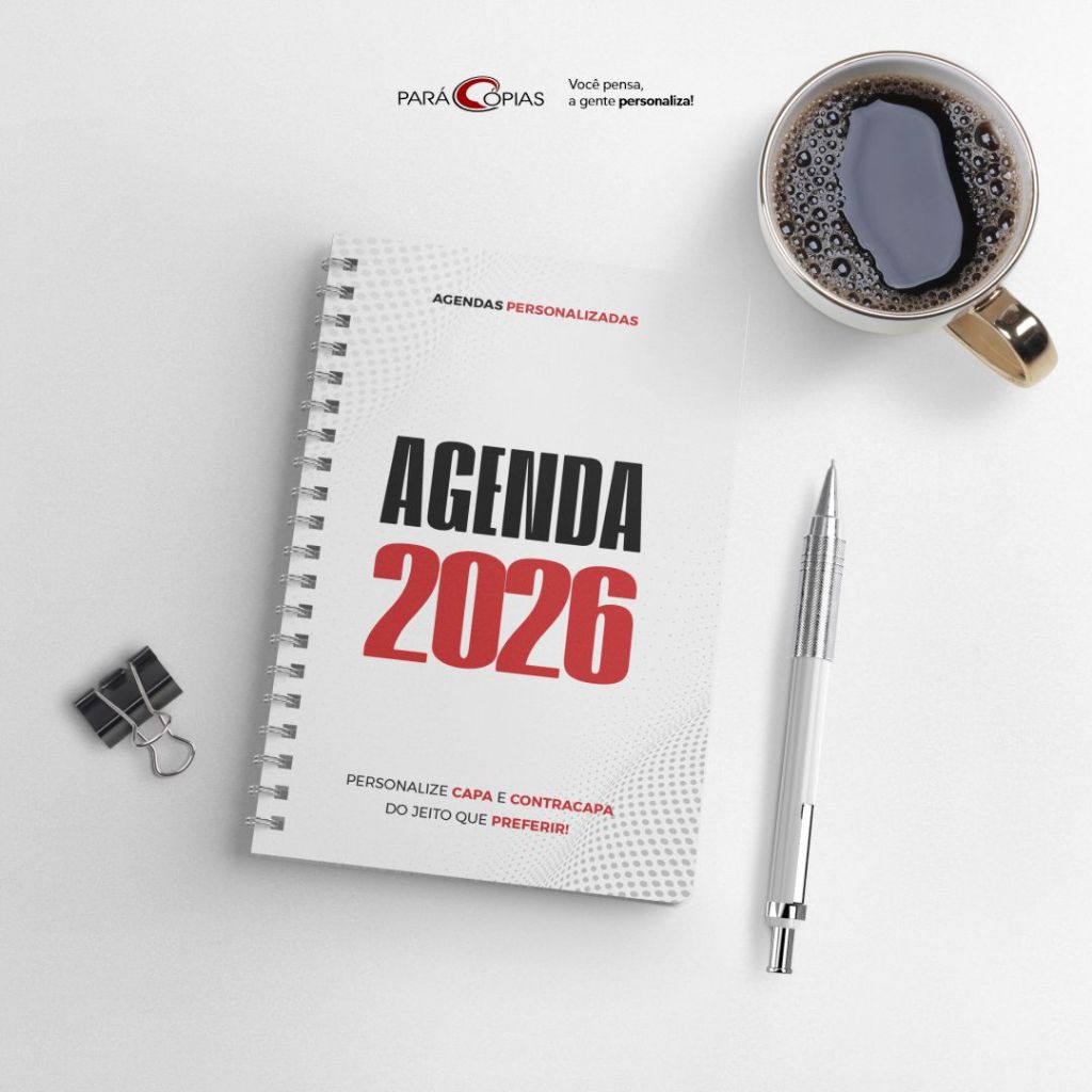 Agenda Personalizada 2026 - PERSONALIZADA COM SUA ARTE, FOTO OU LOGOTIPO em Oferta na Shopee