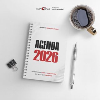 Agenda Personalizada 2026 - PERSONALIZADA COM SUA ARTE, FOTO OU LOGOTIPO em Oferta na Shopee