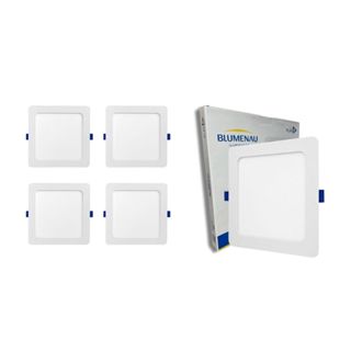 Kit 4 Painel Plafon Quadrado Embutir 12w Play Blumenau Iluminação 6500k 4000k 3000k em Oferta na Shopee