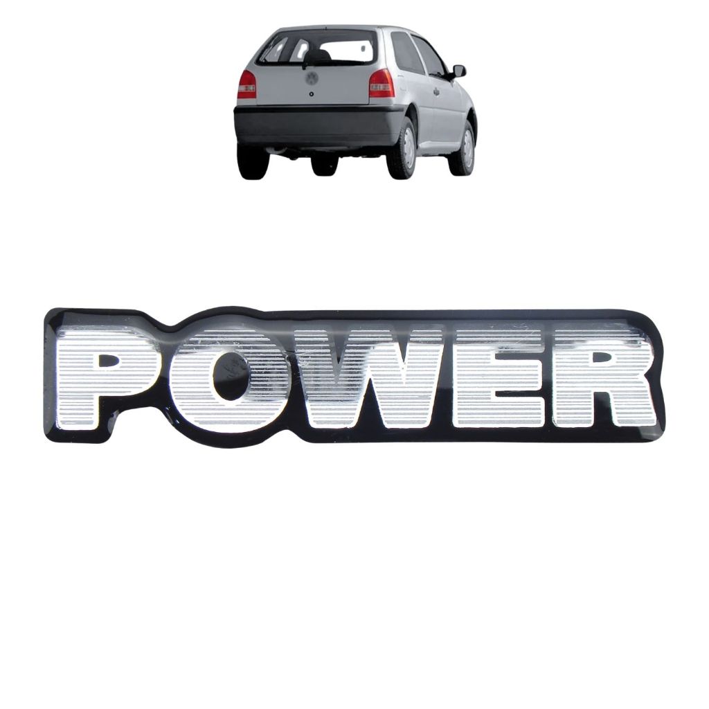 Emblema letreiro POWER – Gol G3 2000 a 2005 - Resinado em Oferta na Shopee